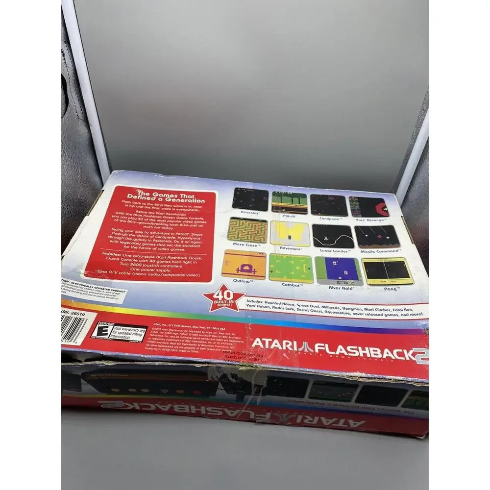 Atari Flashback 2 Black Plug&Play TV Game In Original Box Complete